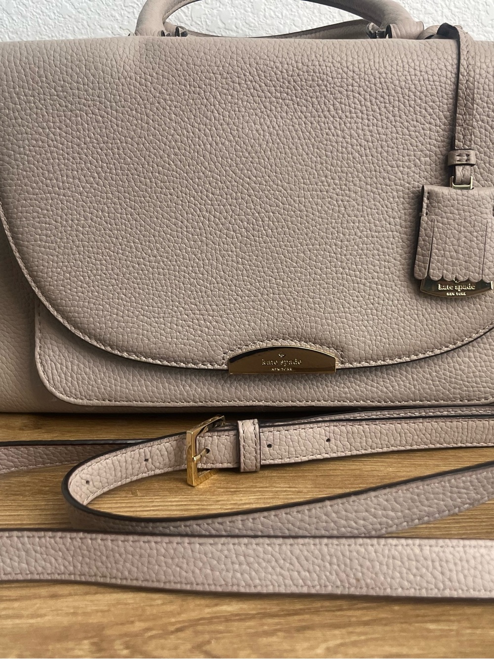 Kate Spade Carolyna Pebbled Leather Satchel WKRU4611 + Dust Bag